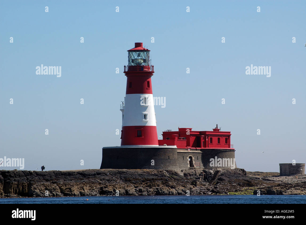 Longstone lighthouse, Farne Islands. Stock Photo