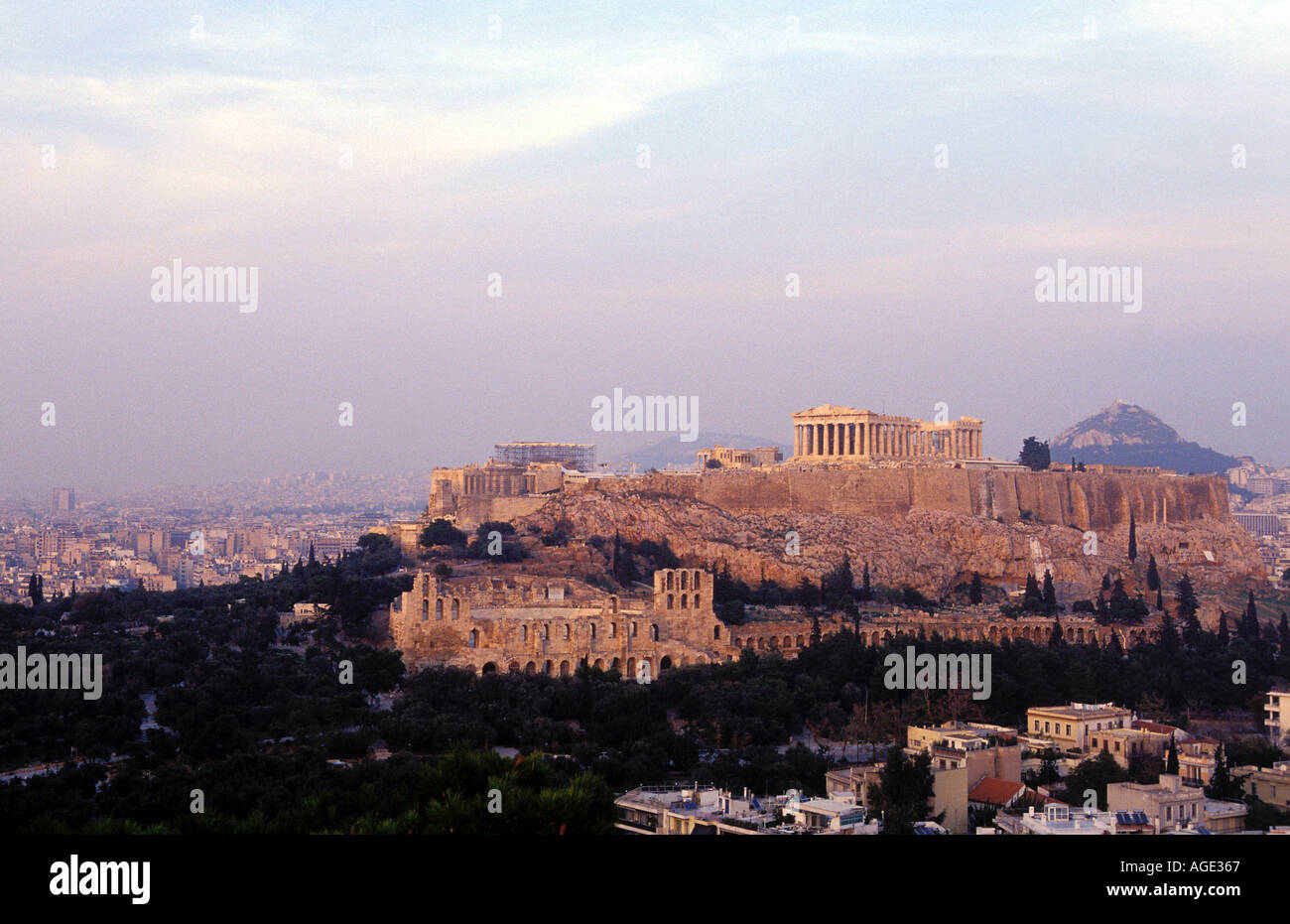 Greece Athens The Acropolis meaning high city is the most important ancient monument in the