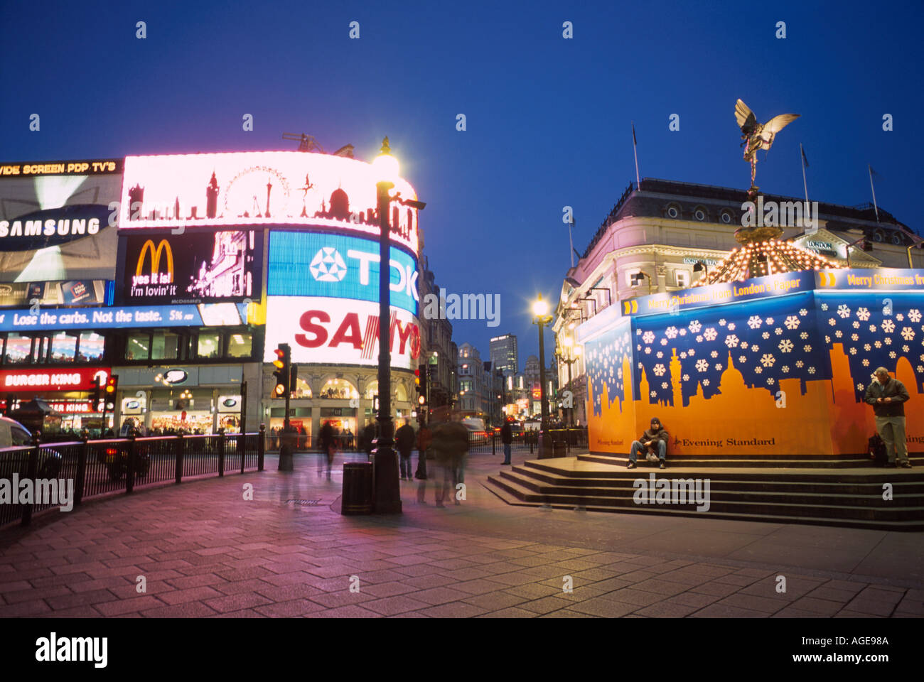 Piccadilly Circus London england britain uk Stock Photo