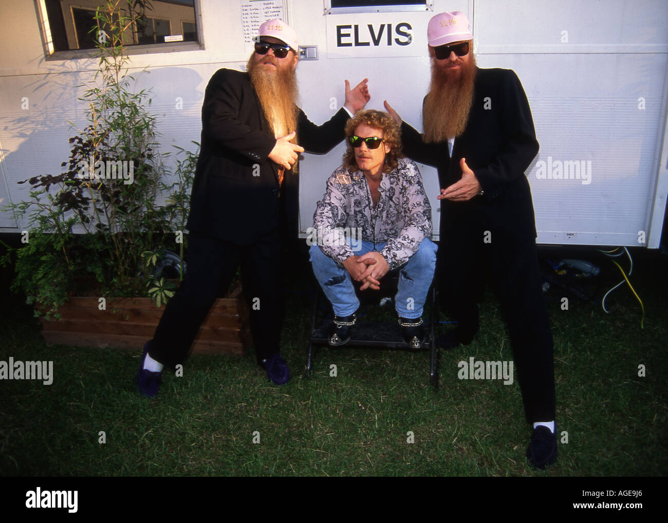 ZZ TOP about  2001 with Frank beard in centre Stock Photo