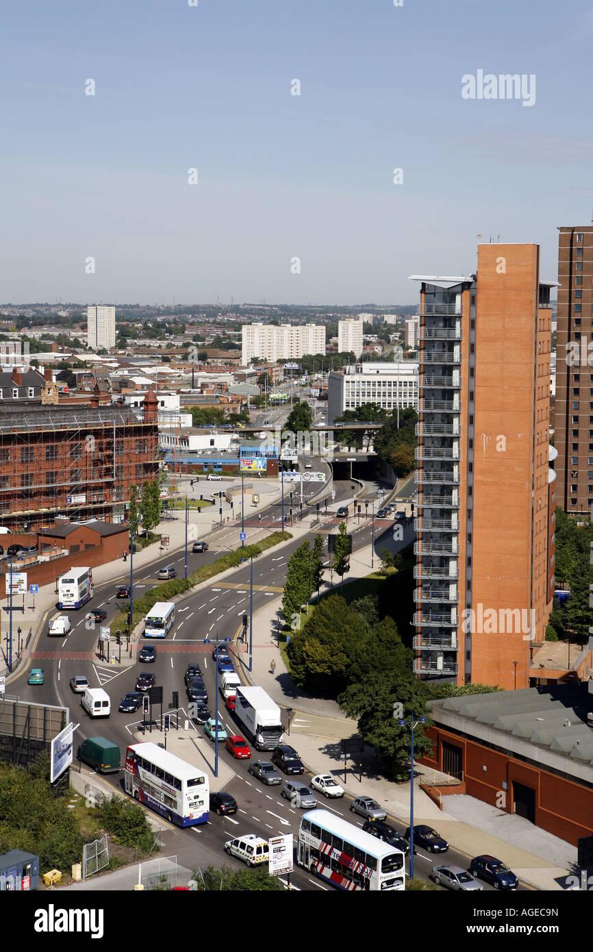 The ring road as viewed from Masshouse Circus apartments Birmingham