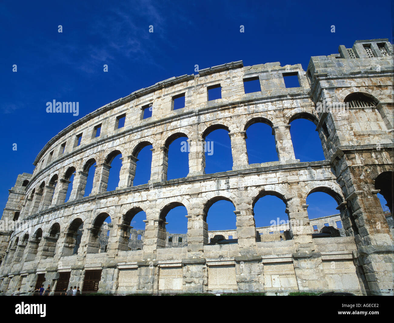 Croatia, Istria, Pula, Pula Arena, Roman Amphitheatre Stock Photo