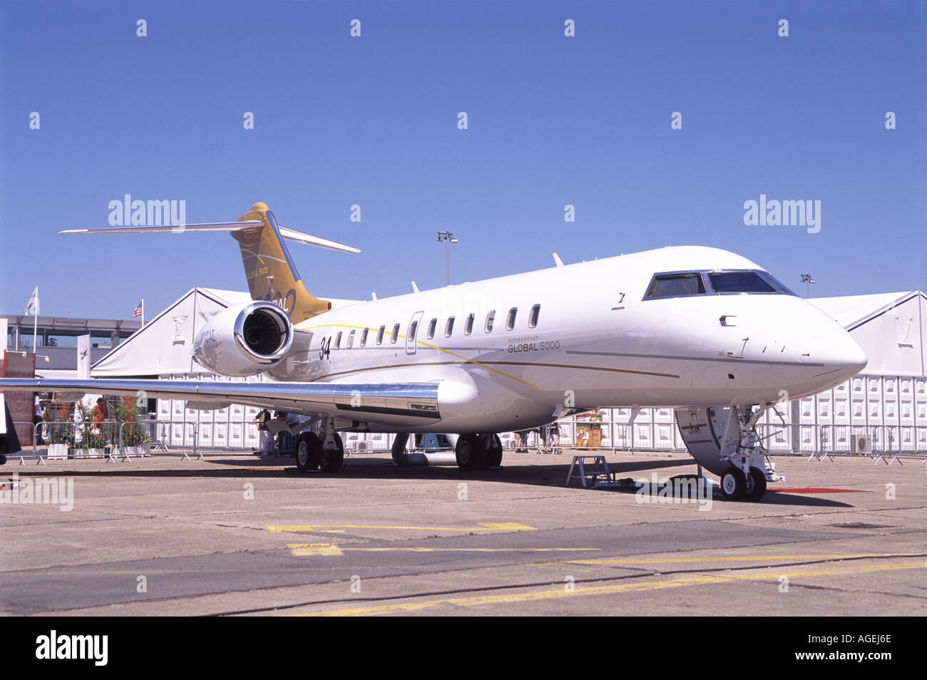Bombardier Global 5000 Executive Jet Stock Photo