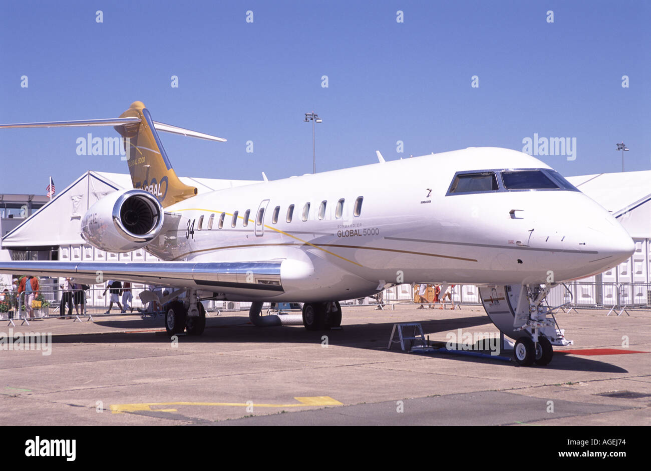 Bombardier Global 5000 Executive Jet Stock Photo