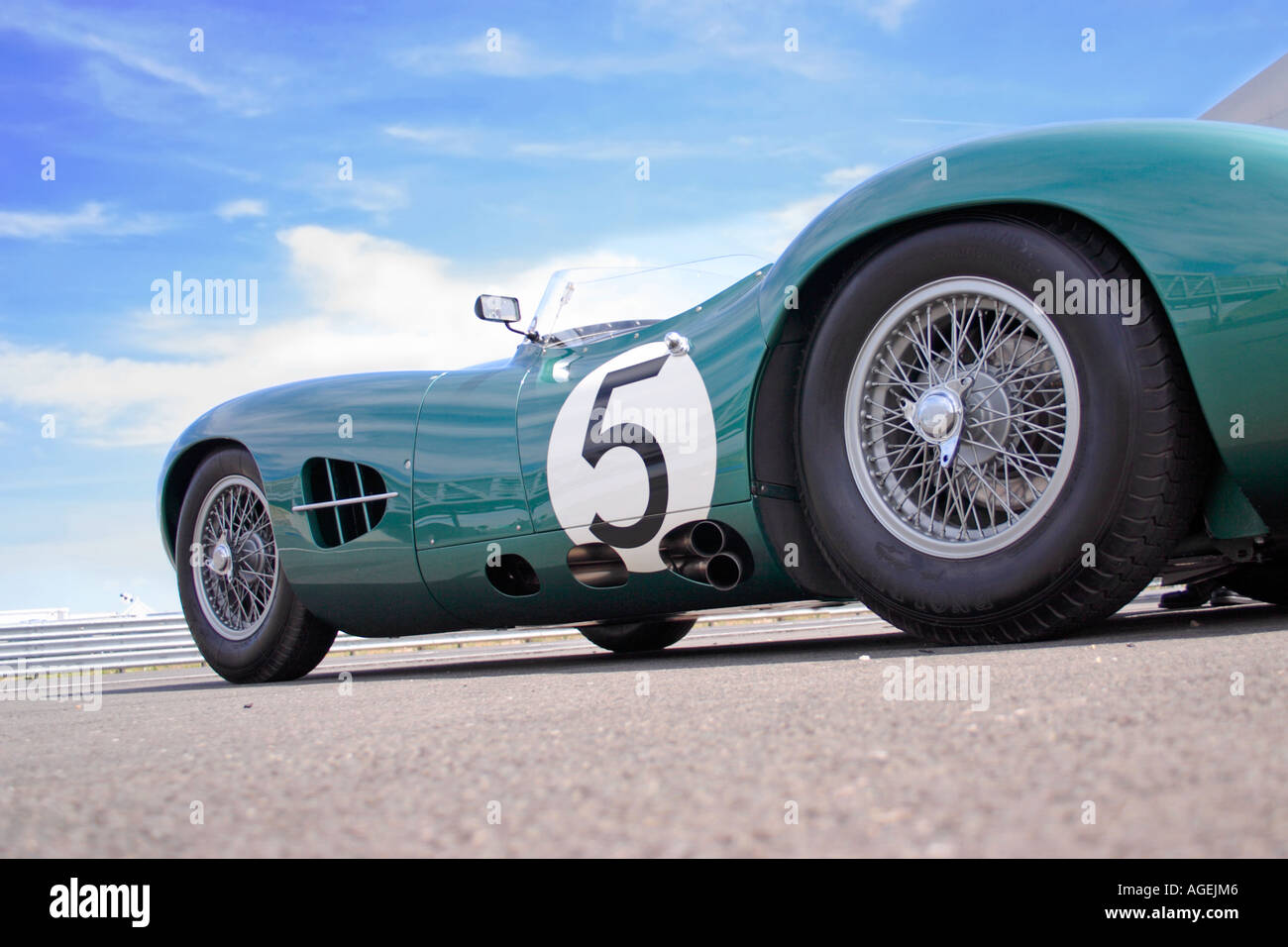 Racing Aston Martin DBR parked on track Stock Photo - Alamy