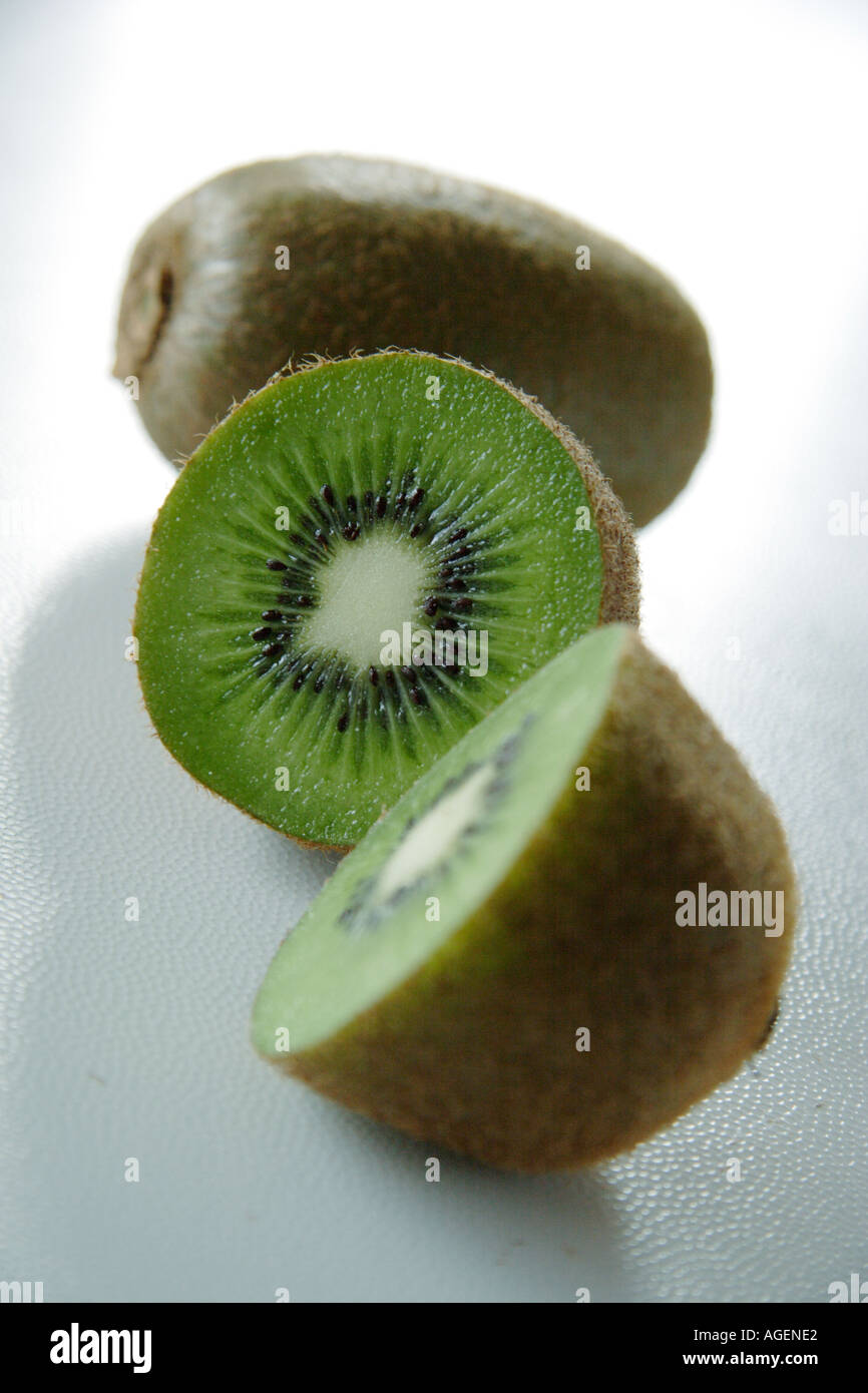 kiwi fruit slice cut whole entire Stock Photo Alamy