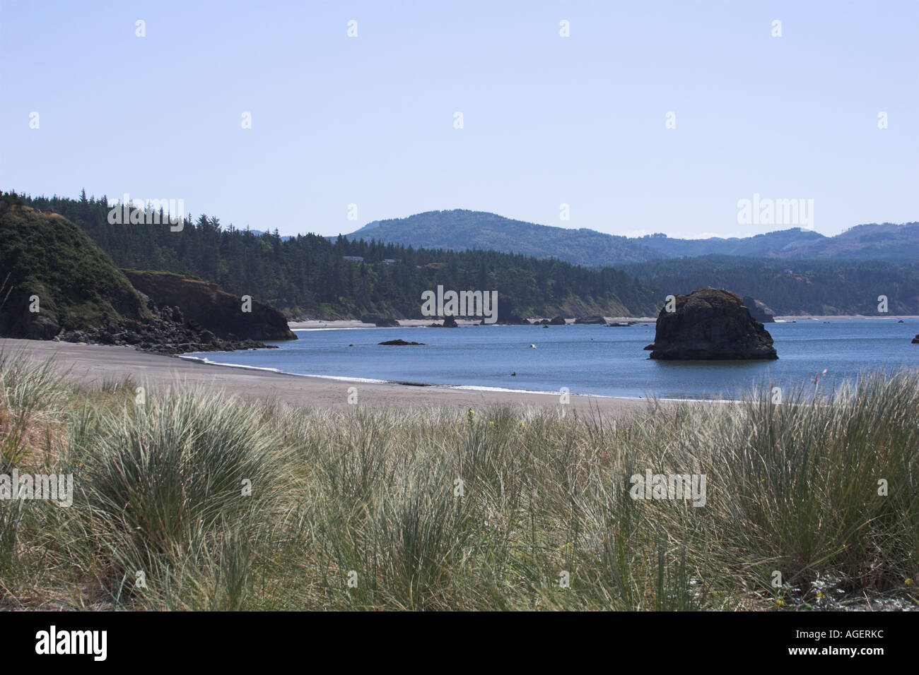 Beach at Port Orford Oregon Stock Photo Alamy