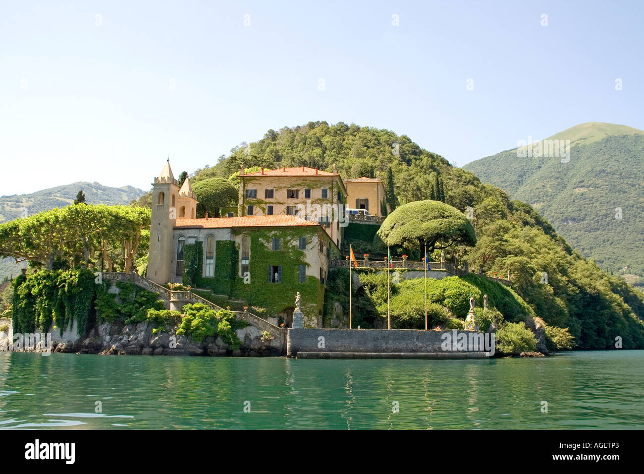 18th Century Villa del Balbianello Lenno Lake Como Lombardia Italy Stock Photo