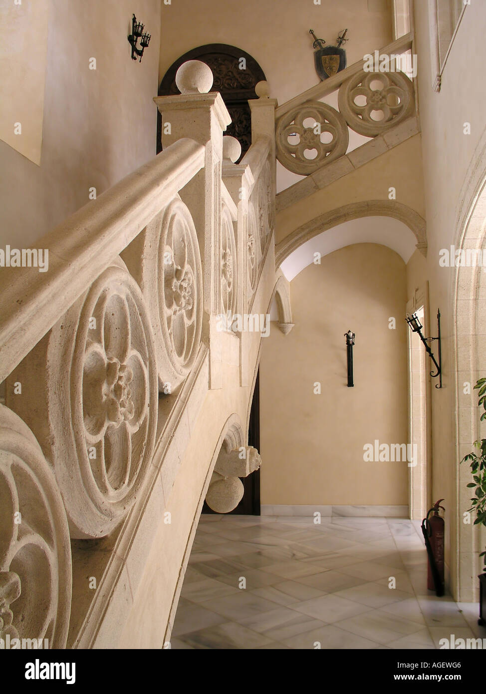 Interior hallway in Spain Stock Photo Alamy