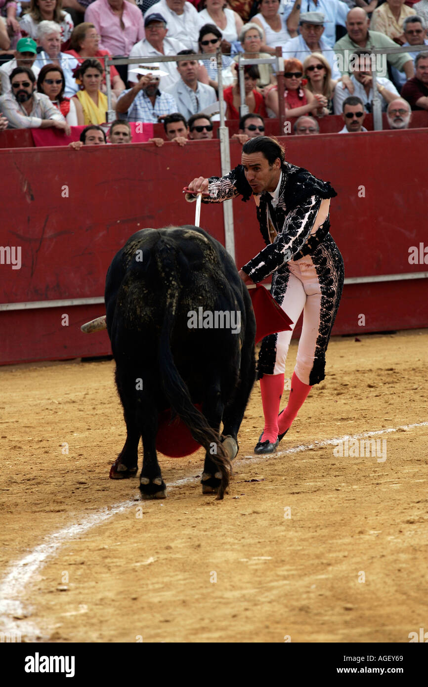 Juan Manuel Benitez stabbing bull Stock Photo