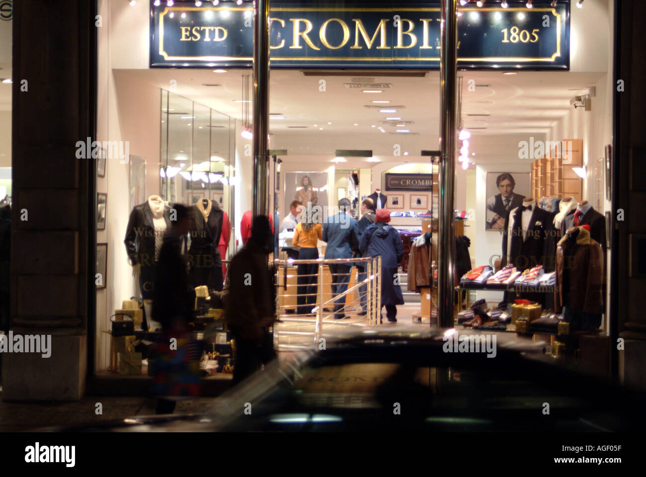 London Bond Street shop Crombie Stock Photo