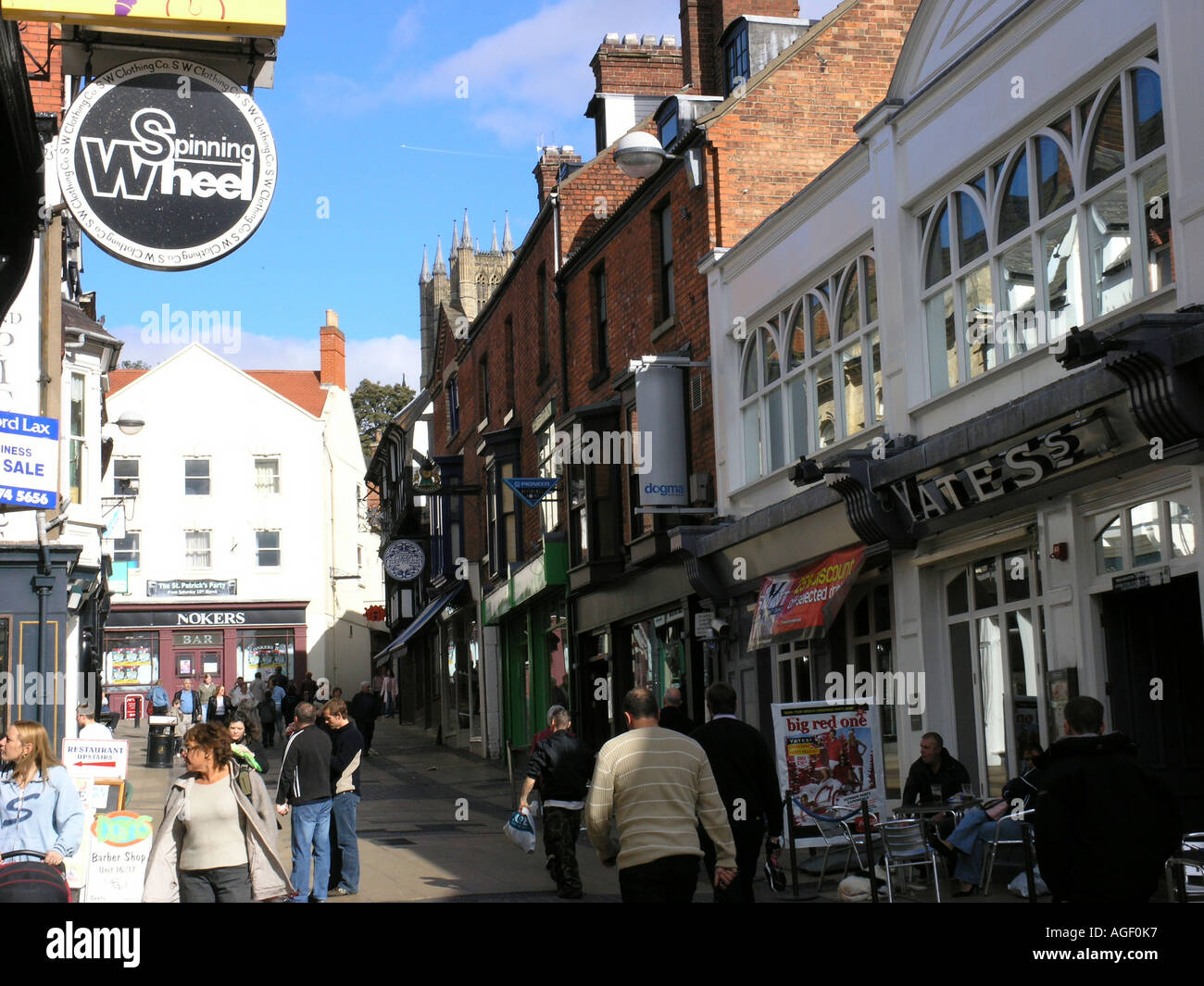 lincoln city centre lincolnshire england uk gb Stock Photo