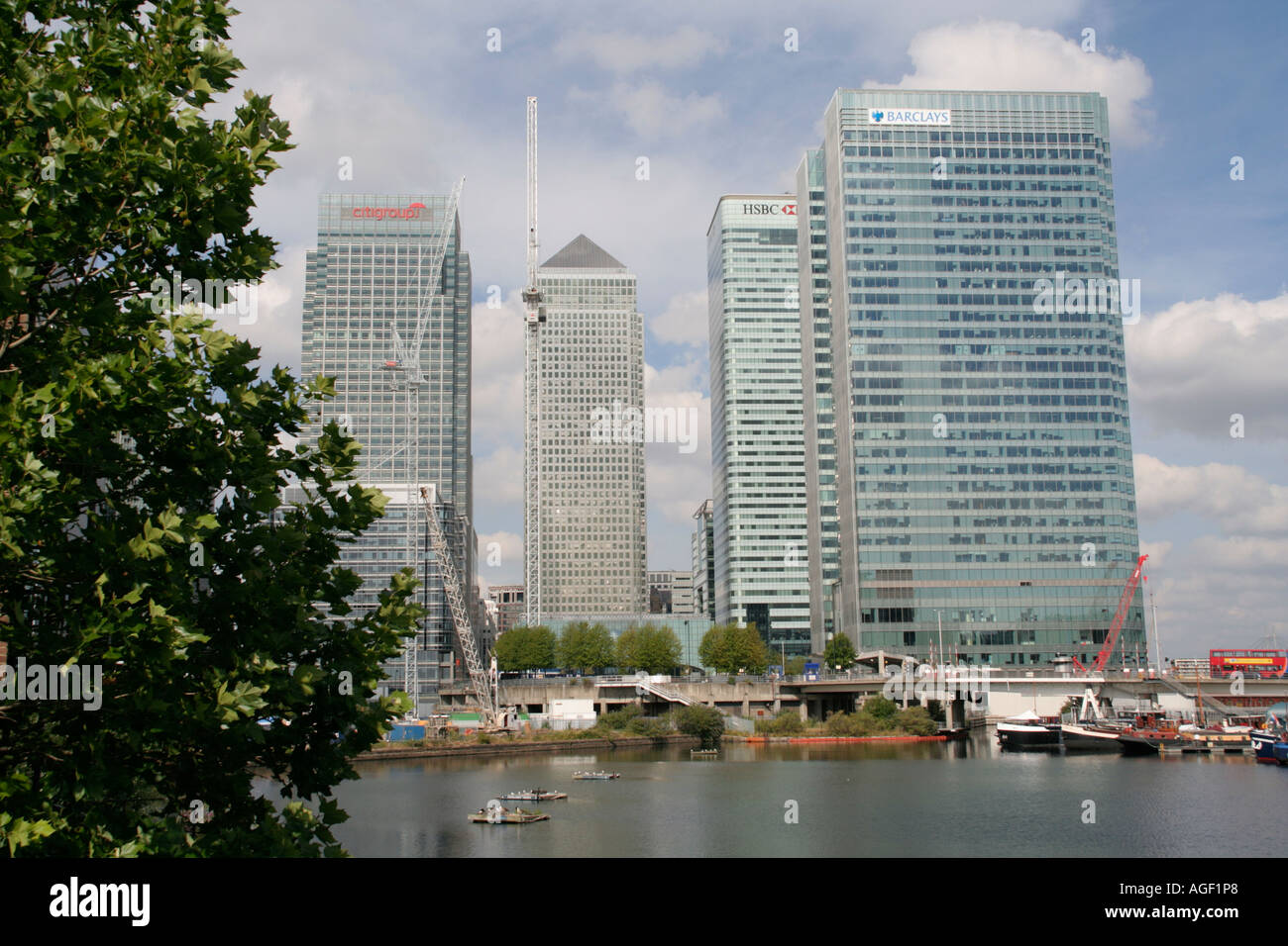 london docklands canary wharf city buildings england great britain uk ...