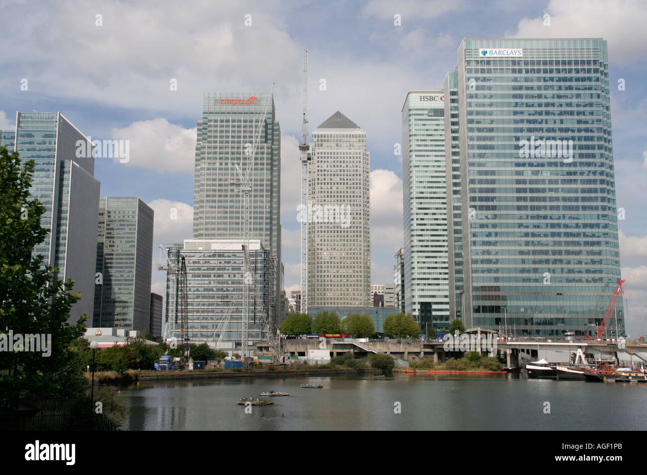 london docklands canary wharf city buildings england great britain uk ...