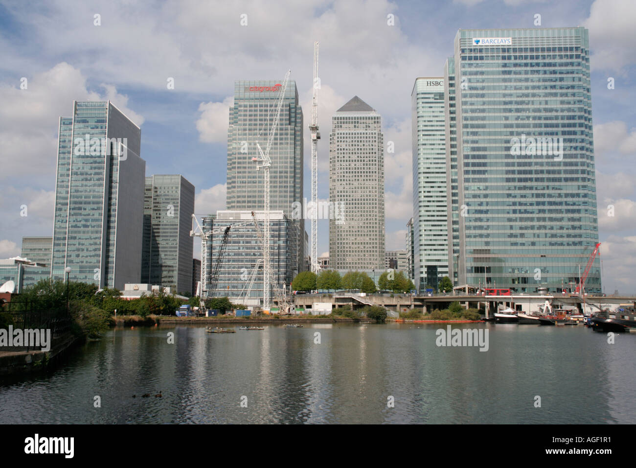 london docklands canary wharf city buildings england great britain uk ...