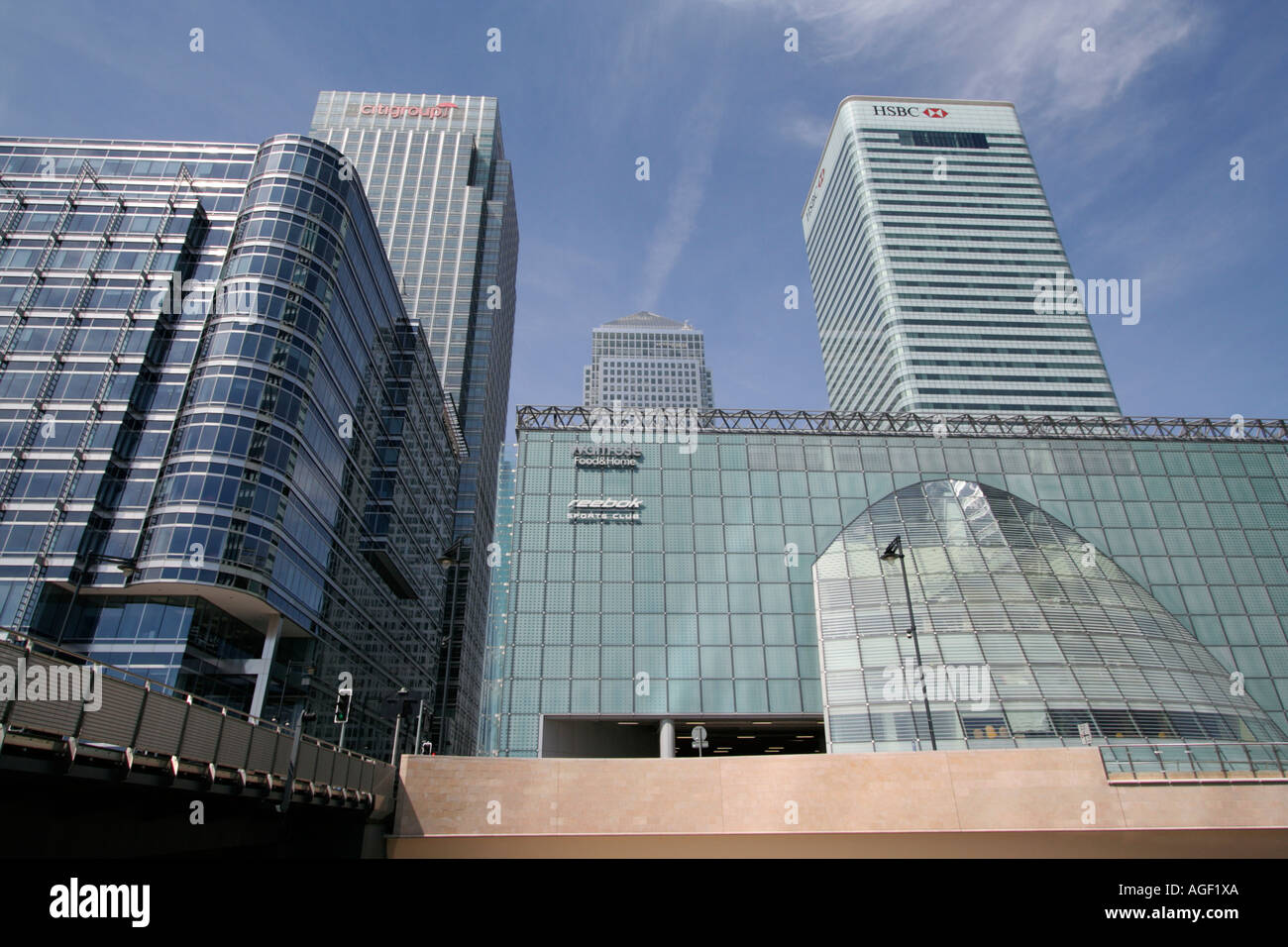 london docklands canary wharf city buildings england great britain uk ...