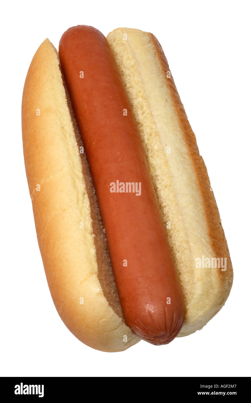 Plain Hot dog Stock Photo