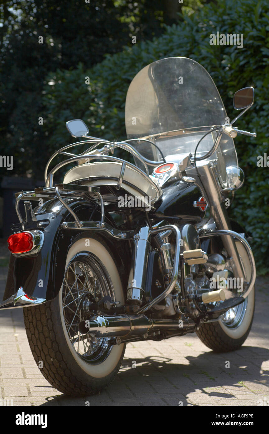 an imaculate 1960 Harley Davidson Duo Glide Stock Photo