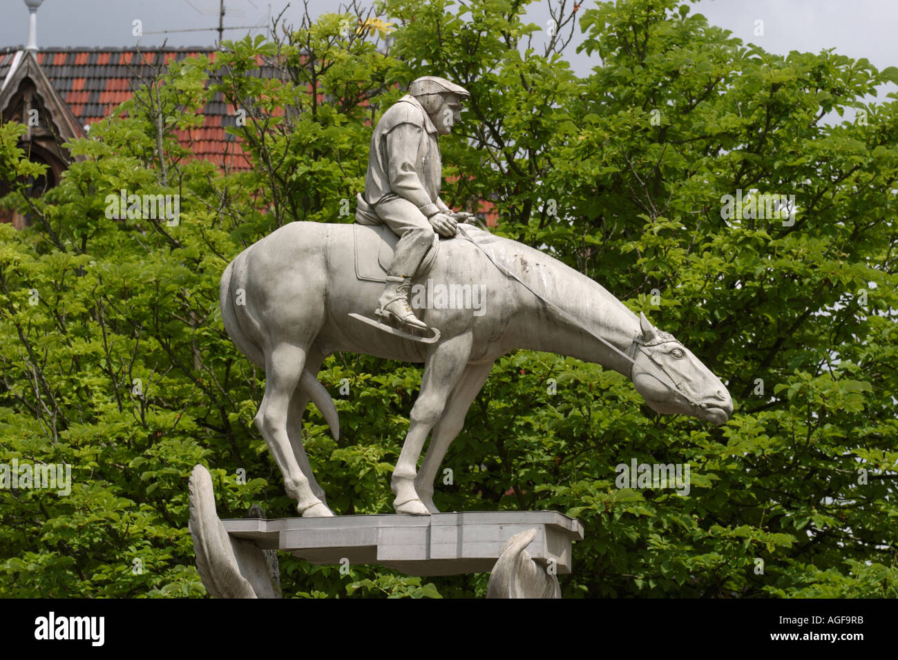 Germany. Überlingen.  'Bodensee rider' statue. Stock Photo