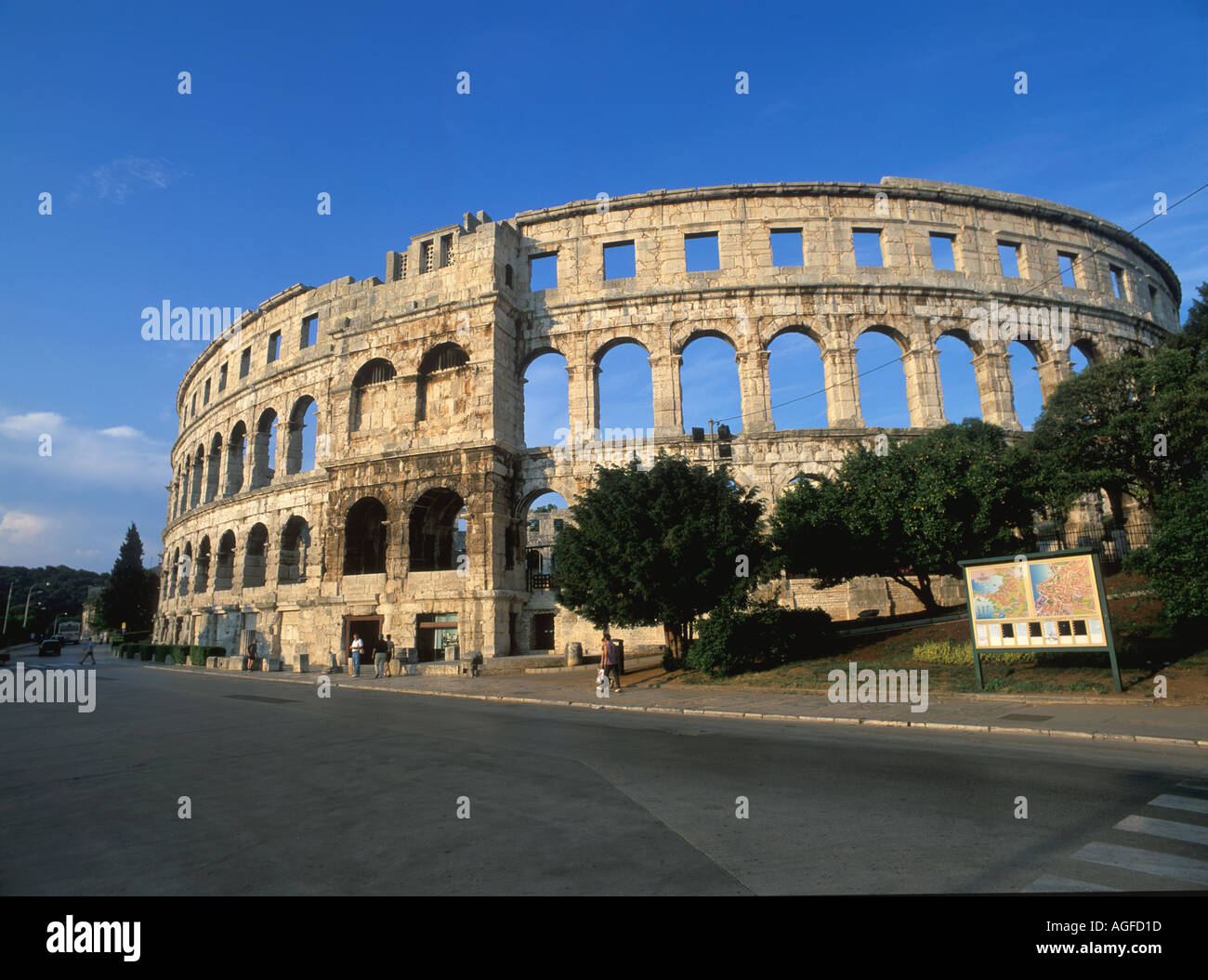 Croatia, Istria, Pula, Pula Arena, Roman Amphitheatre Stock Photo