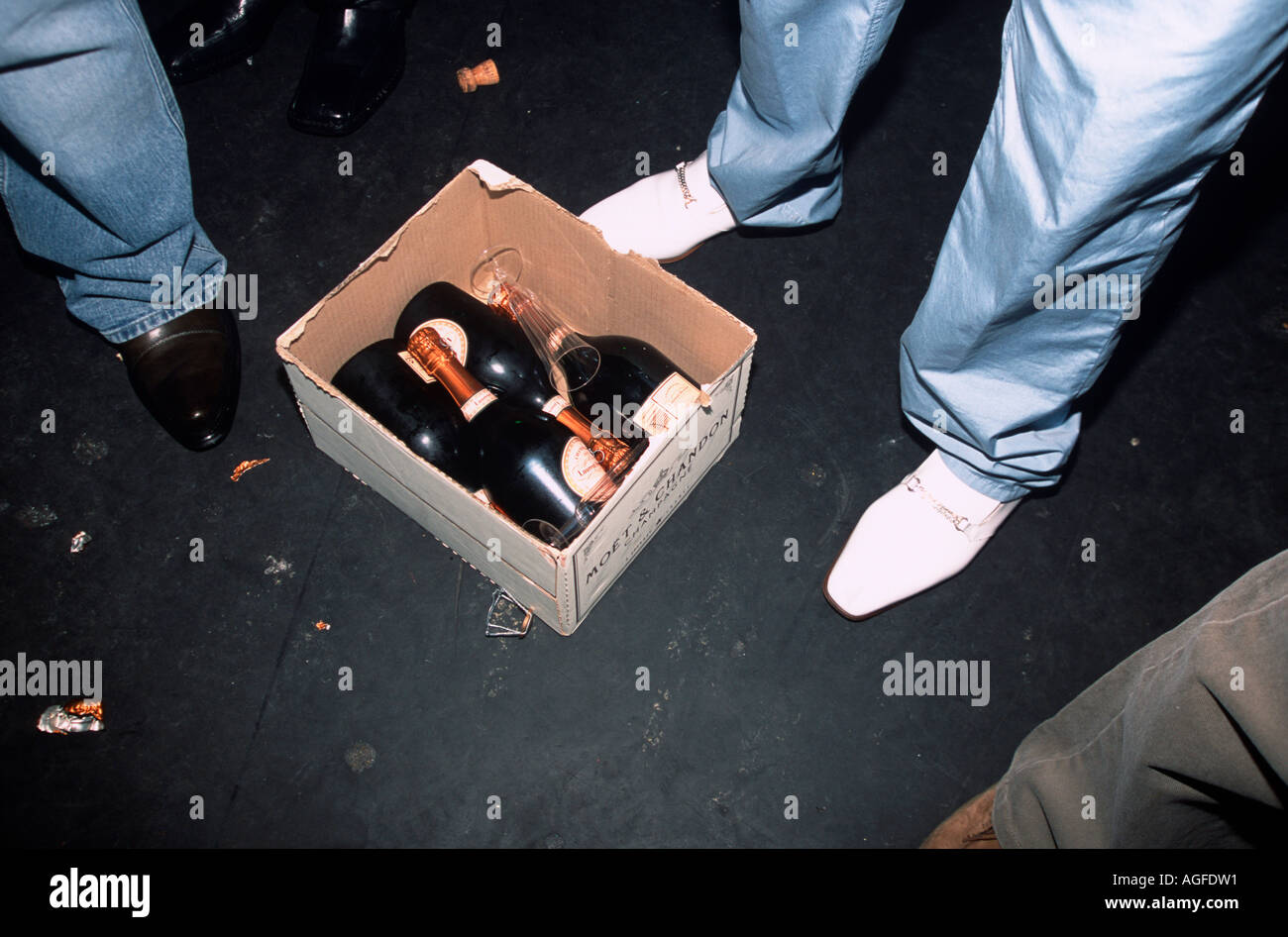 Box of champagne at Jamaica meets London dancehall event at EQ Hackney