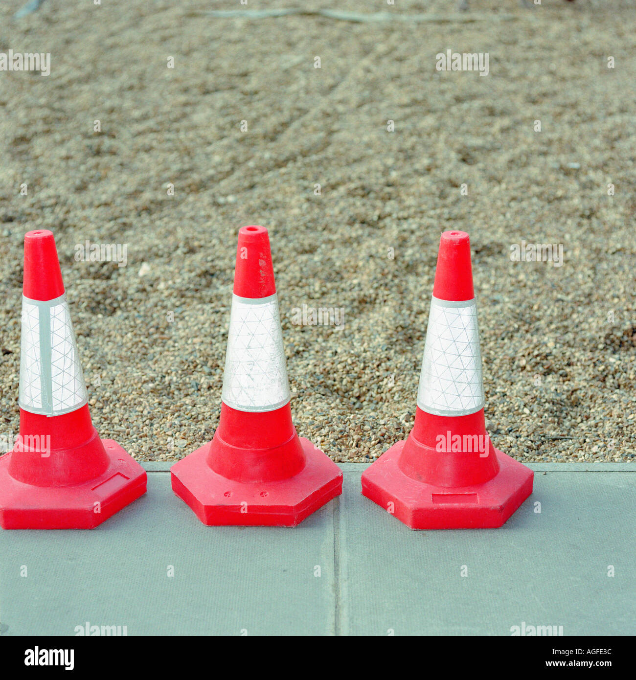 Three red traffic cones hires stock photography and images Alamy