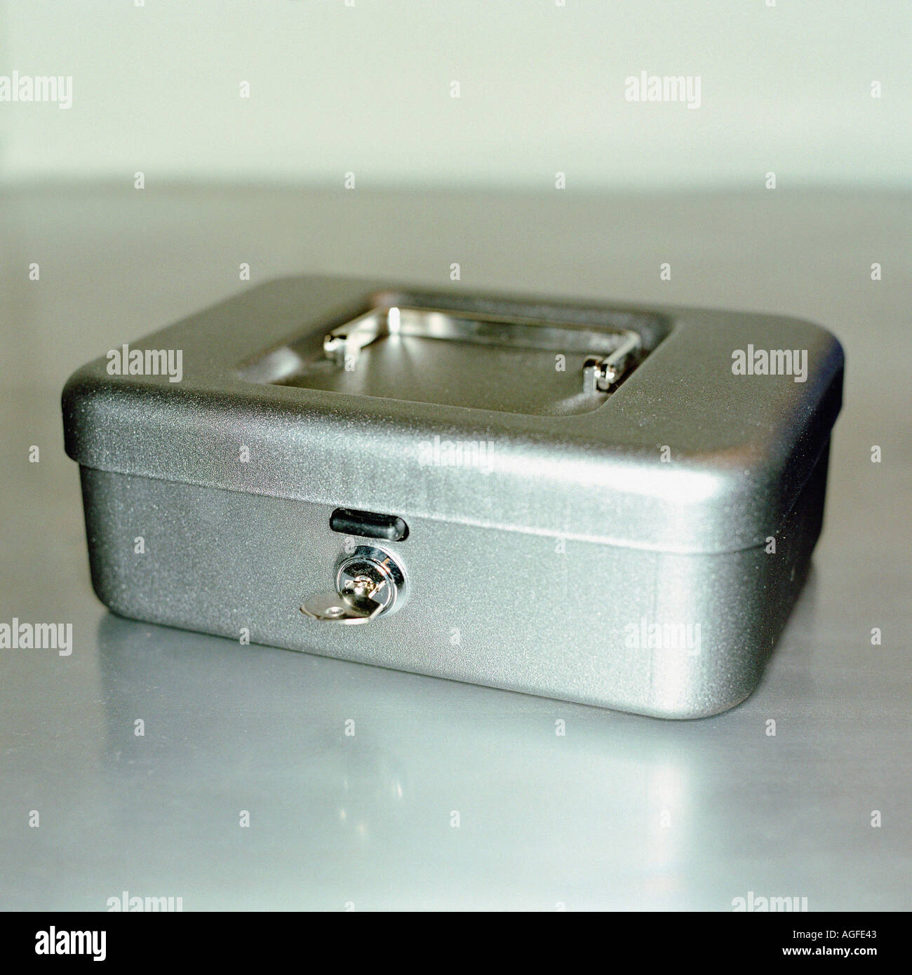 Money box with lock Stock Photo Alamy