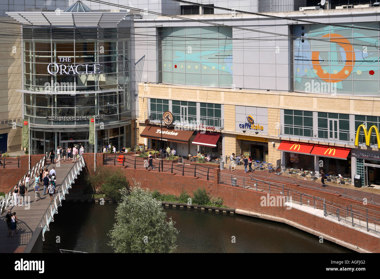 England. Reading. Oracle shopping centre Stock Photo