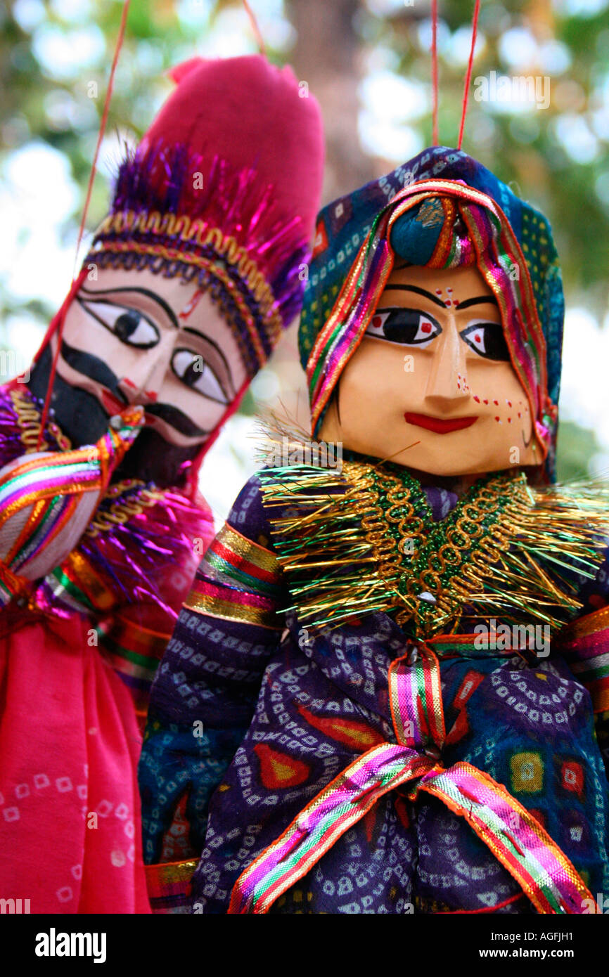 A north Indian rajasthani bride, handmade doll Stock Photo