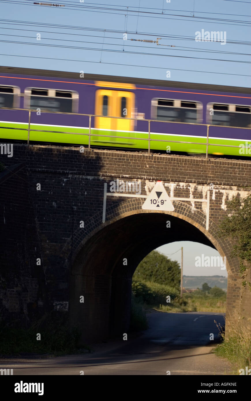 The railway bridge where on the 8th eight August 1963 the infamous Great Train Robbery took place at Sears Crossing near Cheddin Stock Photo