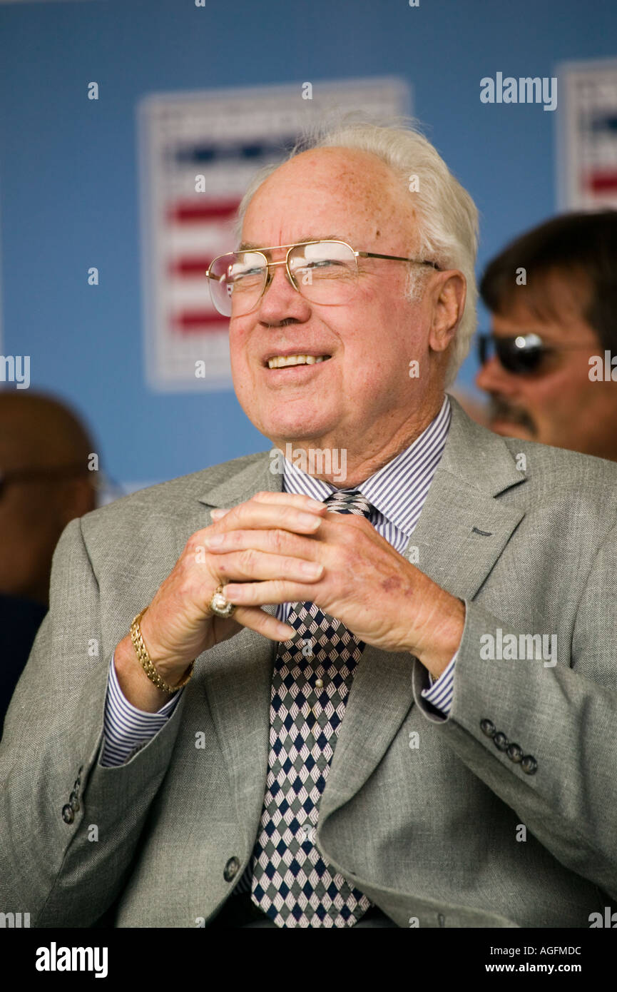 Duke Snider at Induction Ceremony 2005 Baseball Hall of Fame Cooperstown New York Stock Photo