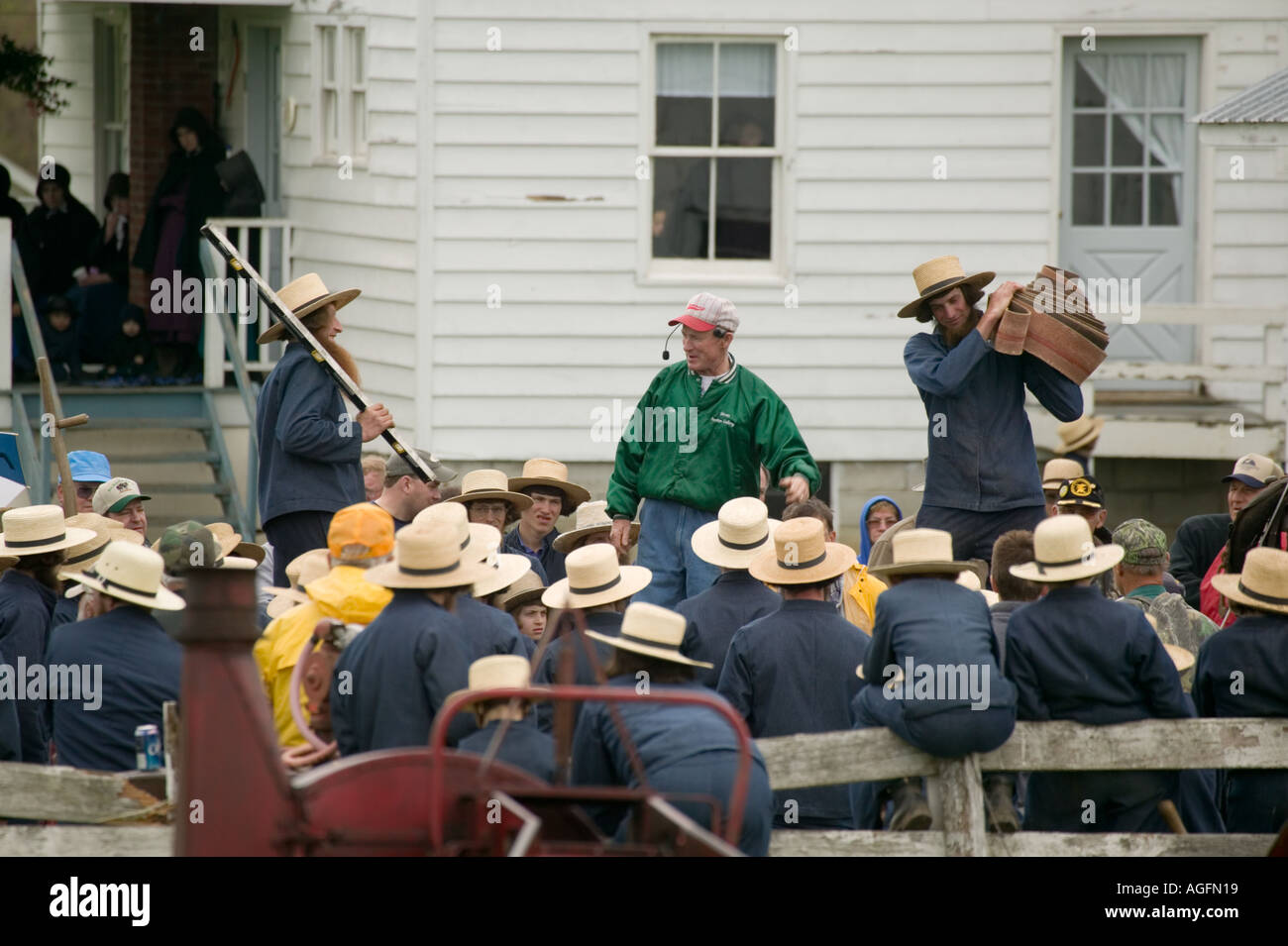Auction at Amish farm Montgomery County upstate New York Stock Photo