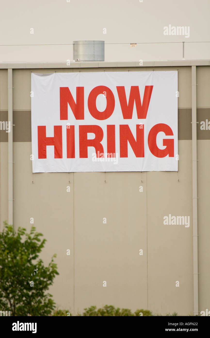 Now Hiring sign on a Target Distribution center Stock Photo Alamy