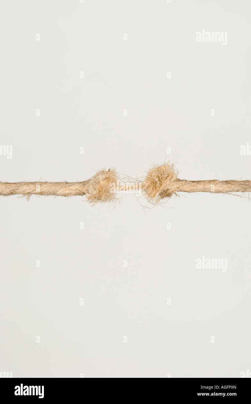 fraying rope Stock Photo