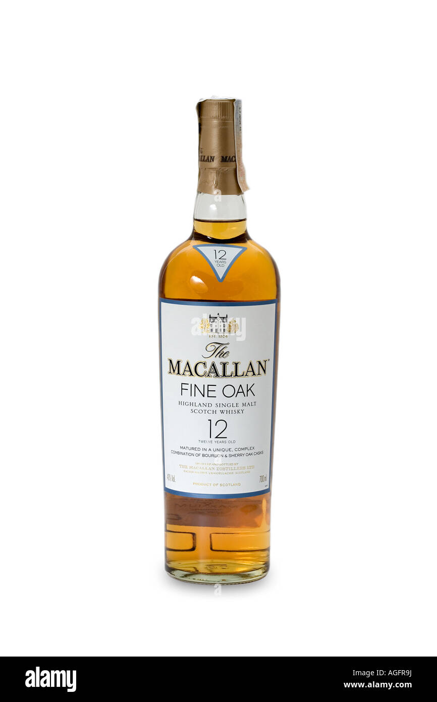 The Macallan Fine Oak Whisky Whiskey Bottle Alcohol Stock Photo Alamy