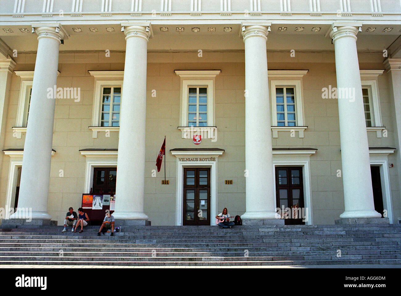 The city hall in Vilnius (Vilniaus Rotuse), Lithuania Stock Photo