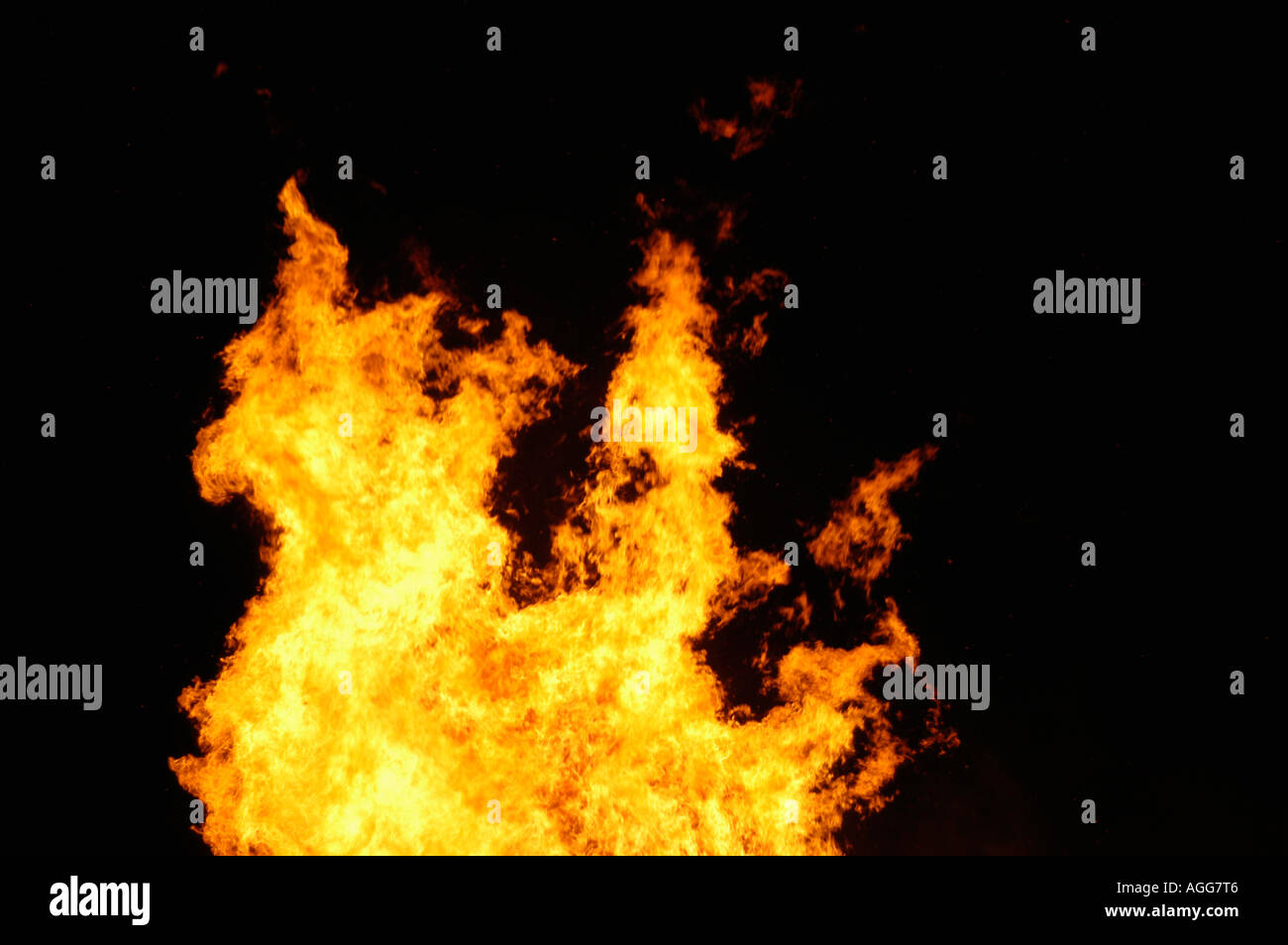 flame of blazing fire Stock Photo