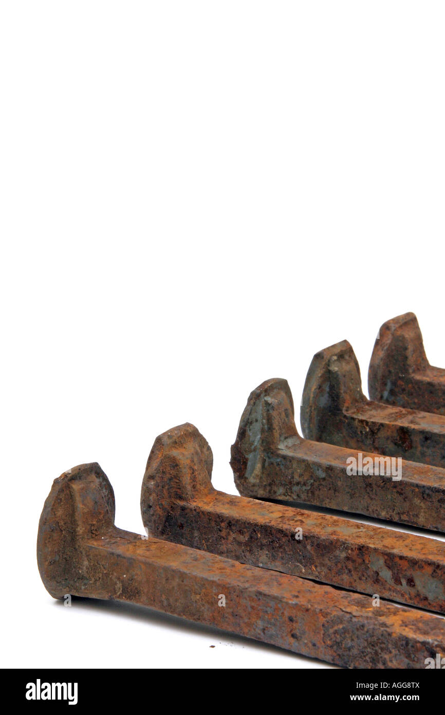 Vintage railroad spikes hi-res stock photography and images - Alamy
