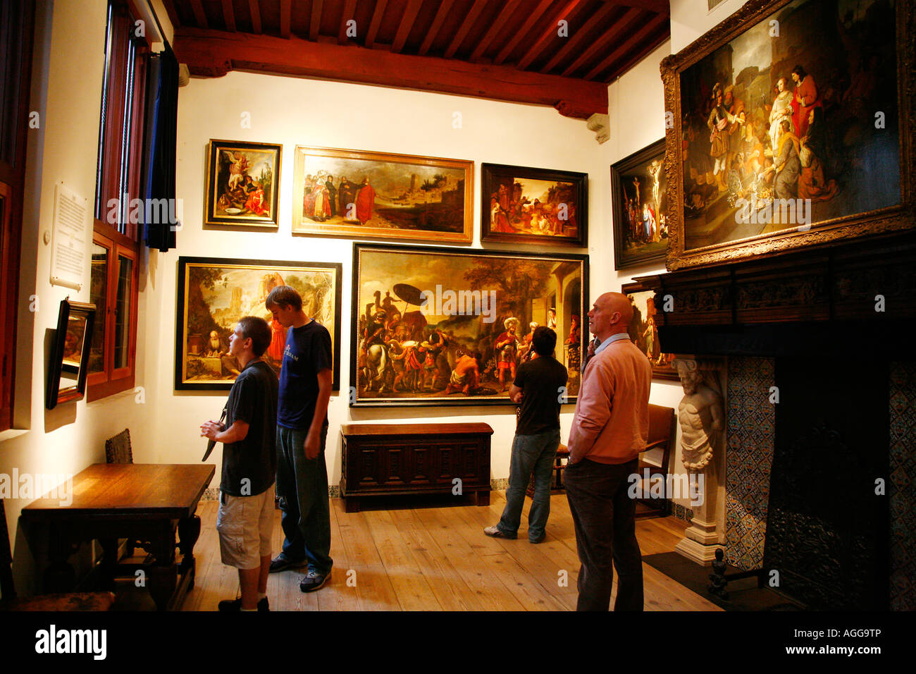 Interior at Rembrandt house museum Amsterdam Holland Stock Photo