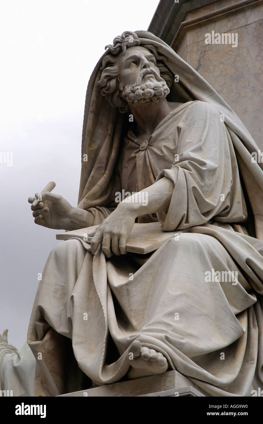 statue of a writer/philosopher (Moses), Rome, Italy Stock Photo