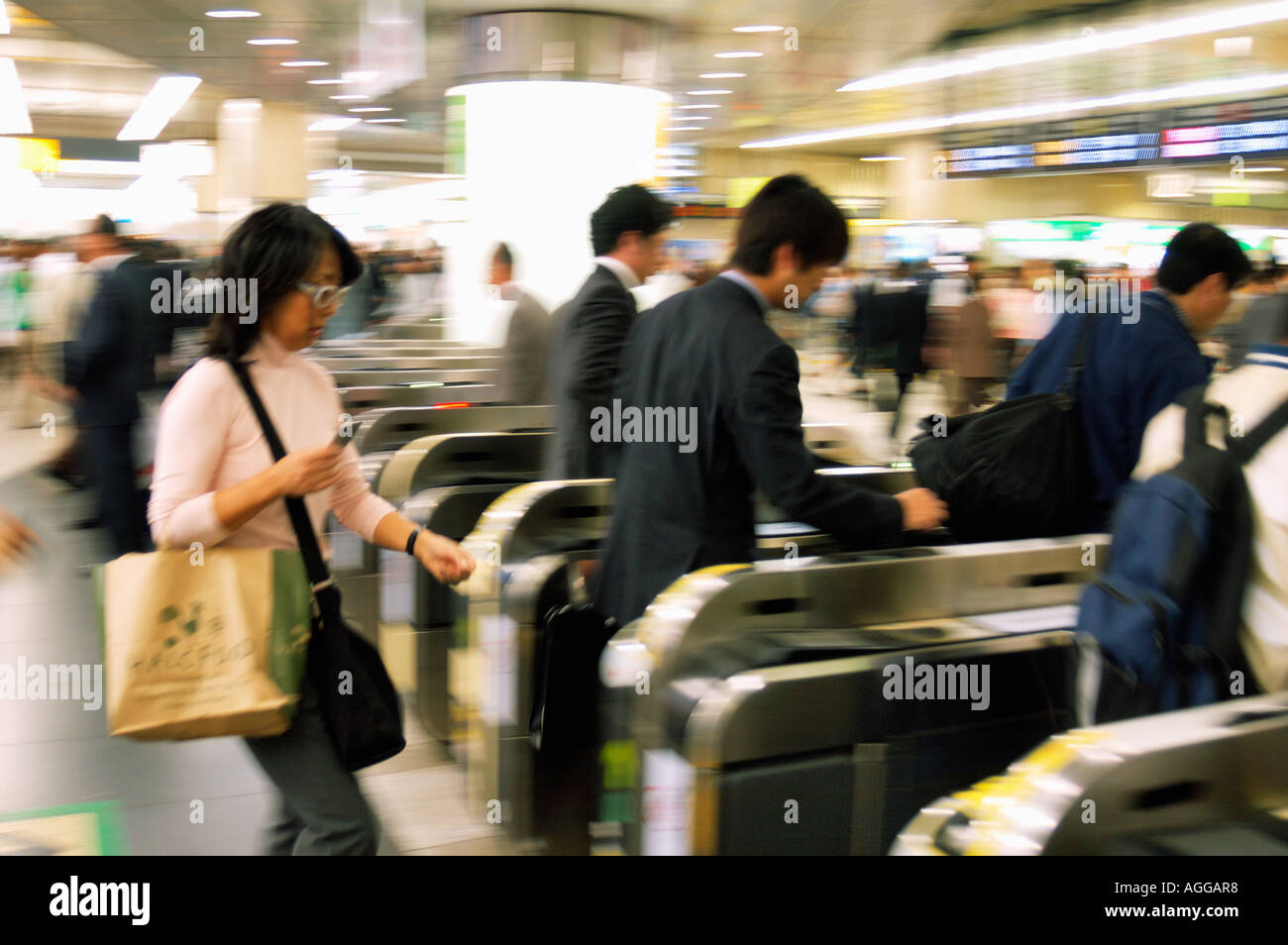 rush hour in subway station, Tokyo, Japan Stock Photo Alamy