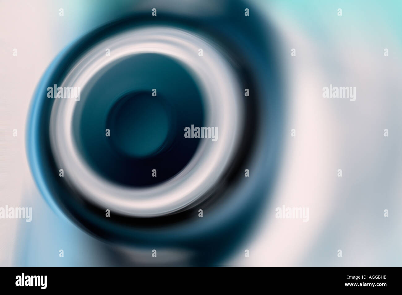 vibrating stereo loudspeaker Stock Photo