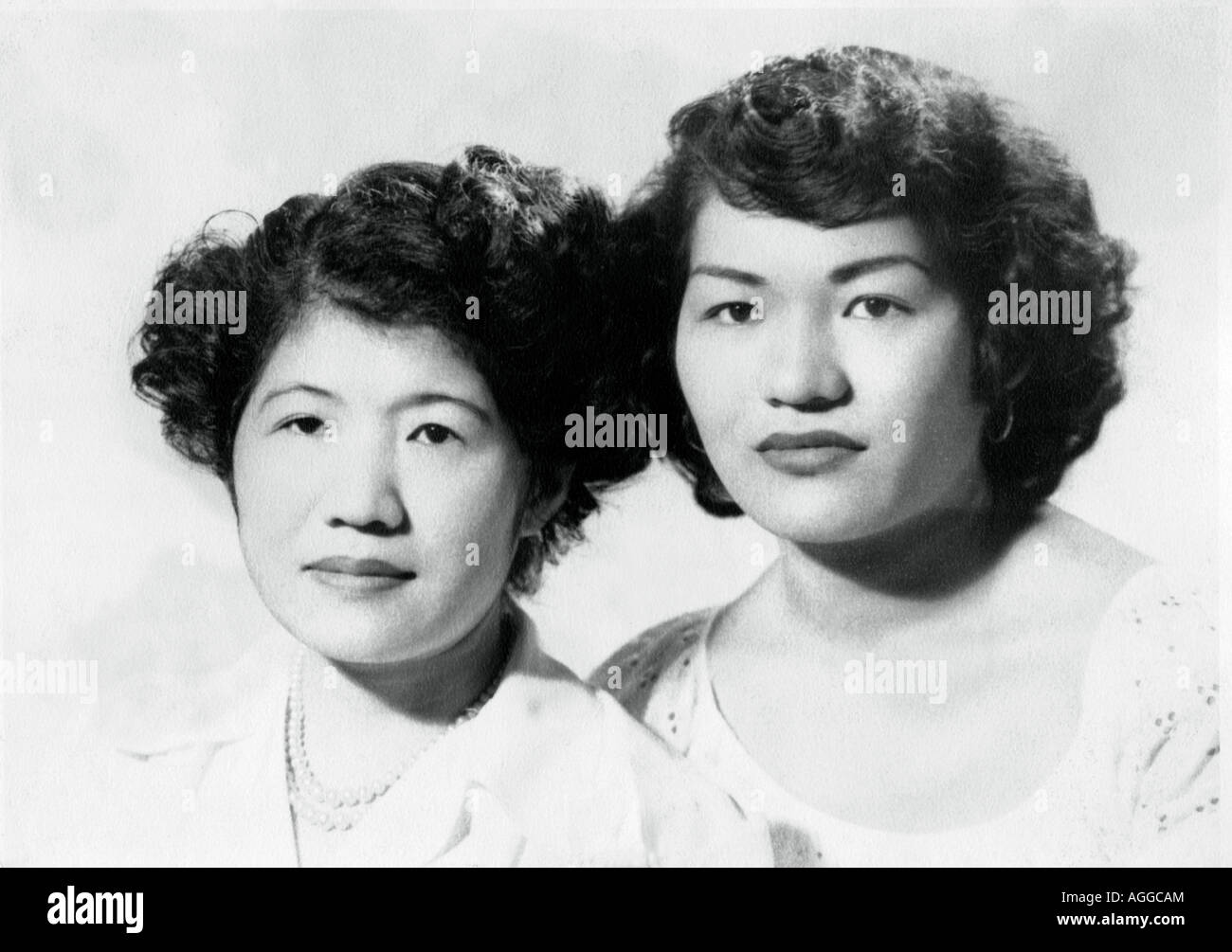 Two Women, vintage photo circa 1960 Stock Photo