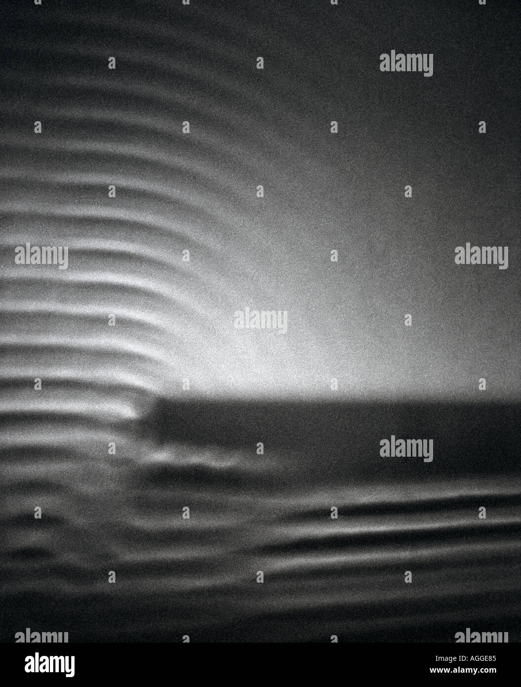 diffraction long wavelength water waves at straight edge in ripple tank see also ANA2ED ANA2EF A20286 A20287 ANA2EB Stock Photo