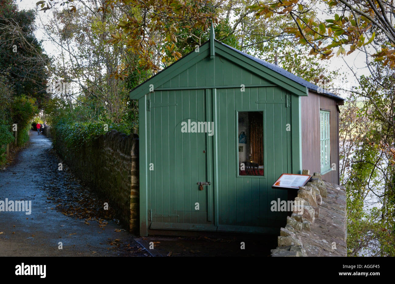 Dylan Thomas writing shed near The Boat House which was the last home ...
