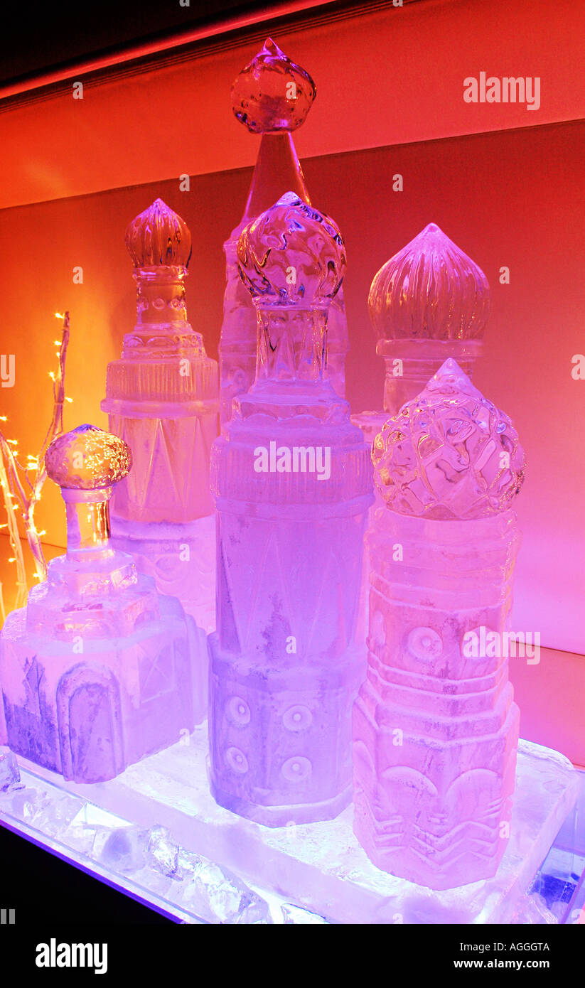 Ice sculptures at a bar in London Stock Photo Alamy