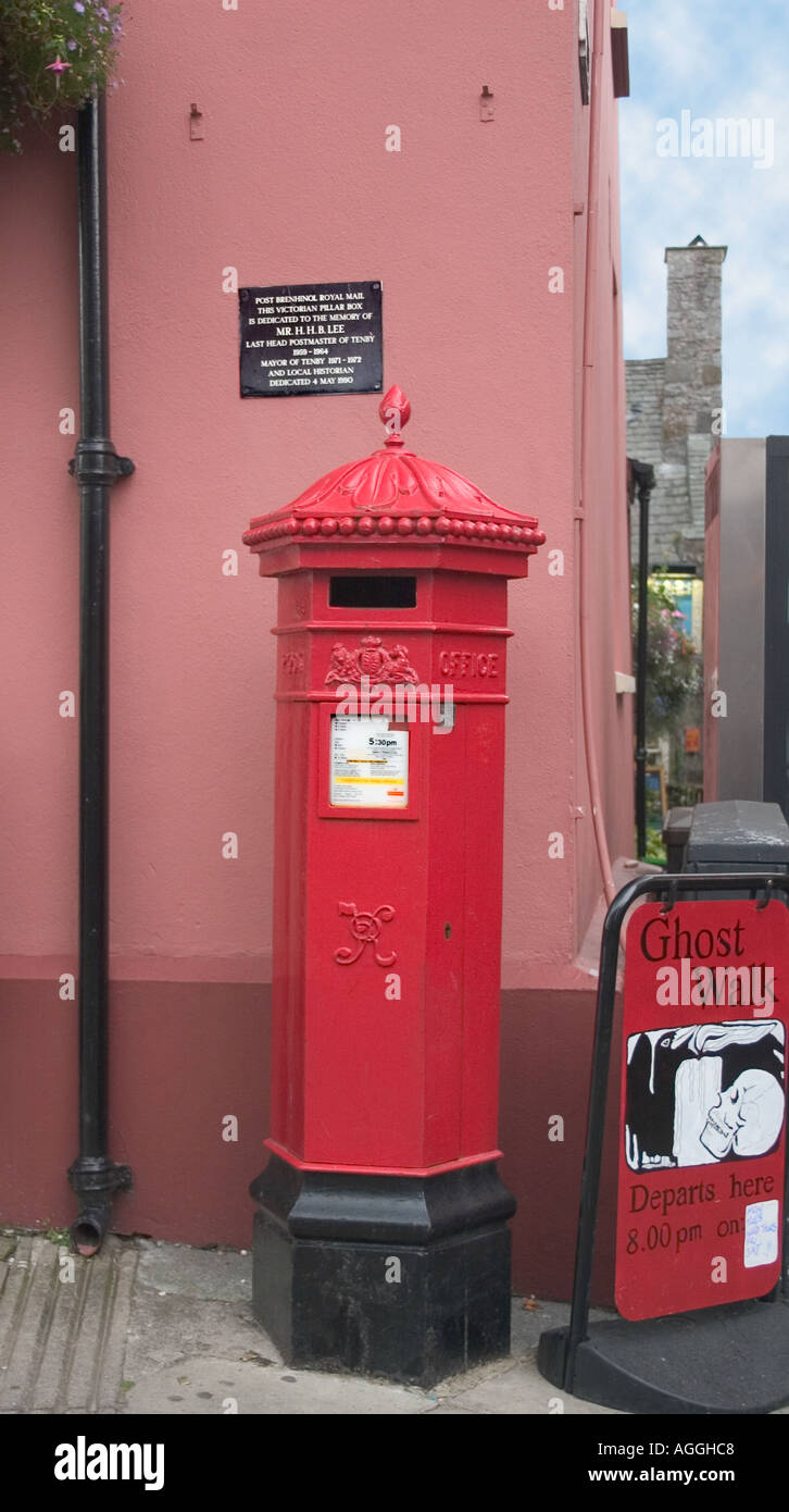 Victorian Post Box in Tenby Pembrokeshire wales Stock Photo Alamy