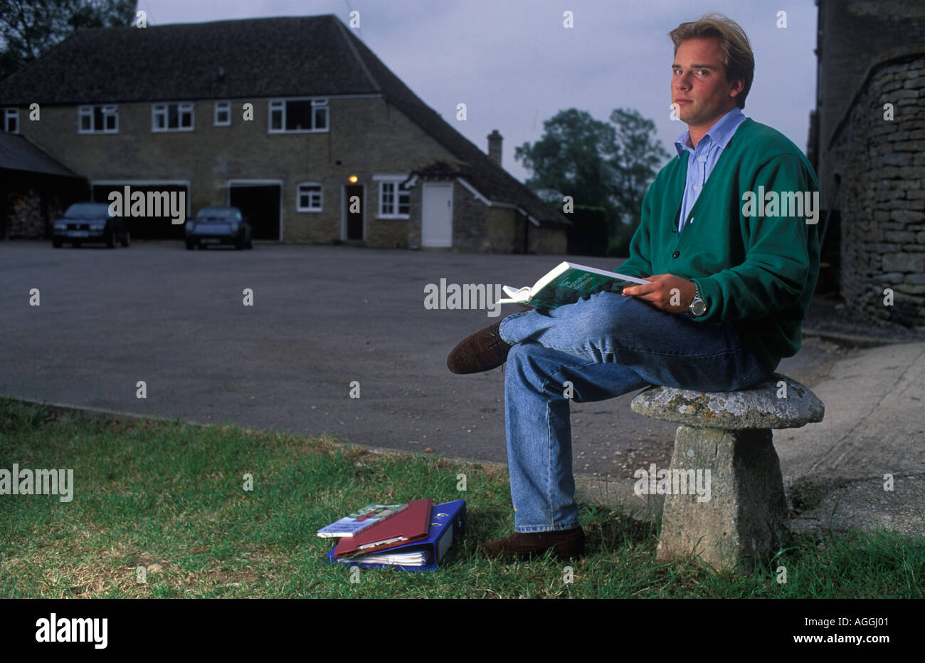 Tara Getty, Getty family member a student at Cirencester Royal Agricultural College, Gloucestershire. UK 1990s circa 1995 England  HOMER SYKES Stock Photo