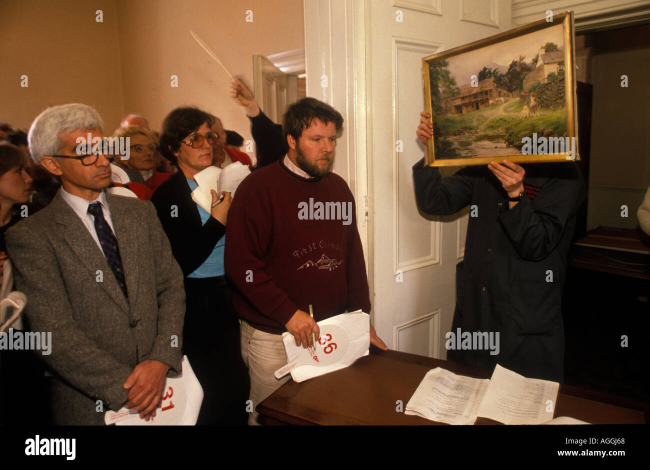 Art auction, sale of Irish art paintings at Monkstown near Dublin