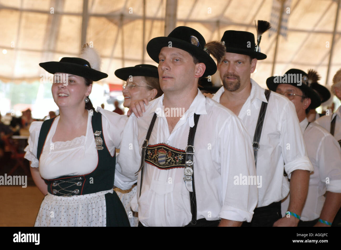 German dancers at German Alps Festival at Hunter Mountain NY Stock